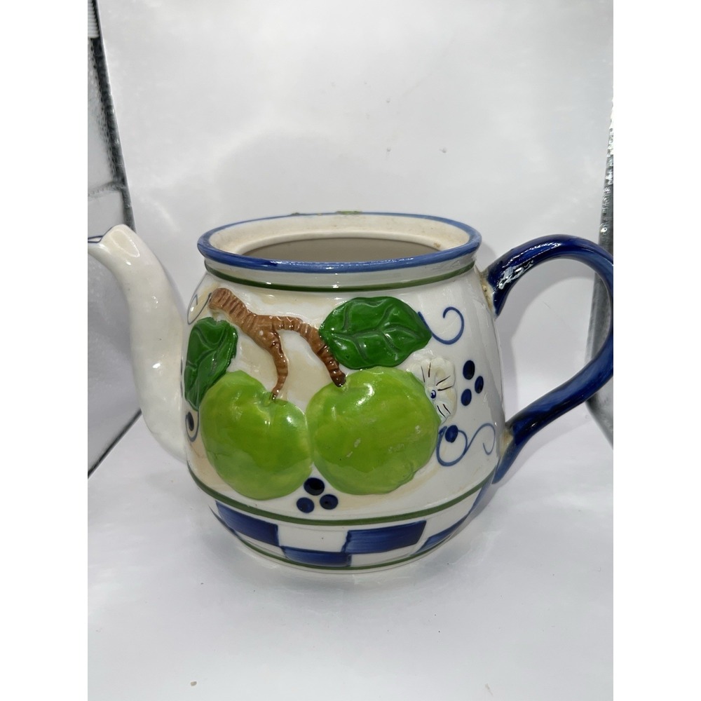 Vintage Decorative Ceramic‎ Tea Pot Planter-Apples